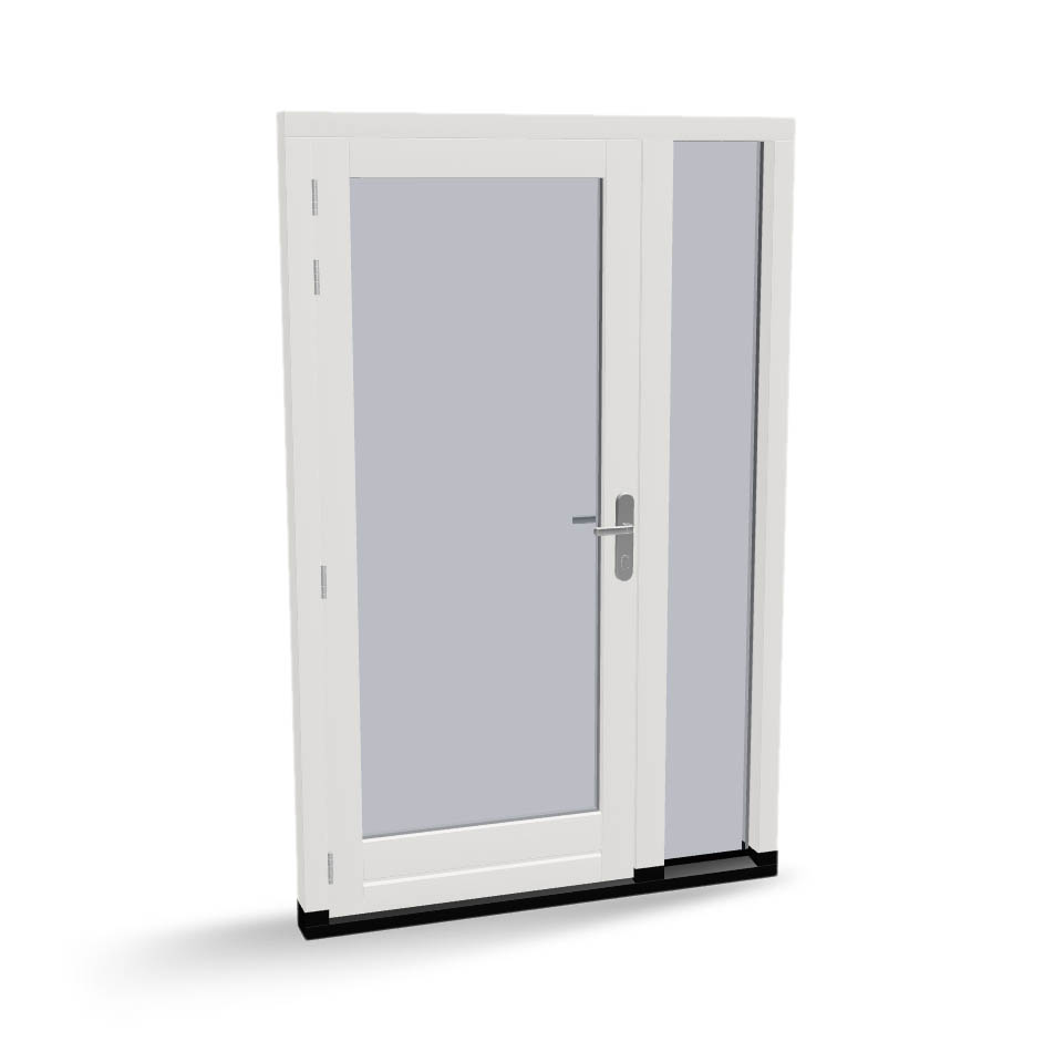 Houten deur met zijlicht, buitendraaiend