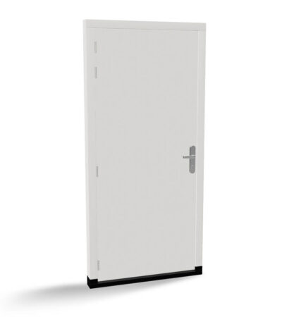 Houten dichte plaatdeur met kozijn