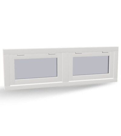 Houten raamkozijn met 2 uitzetramen, 2-vaks