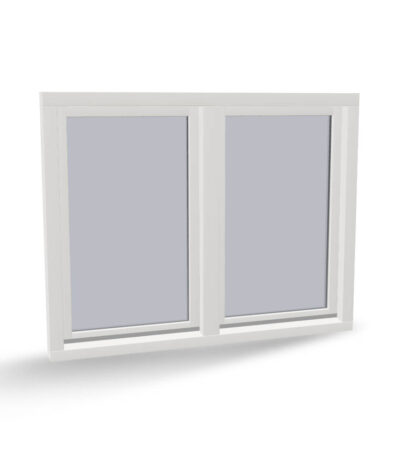 Houten raamkozijn met 2 draaikiepramen, binnendraaiend