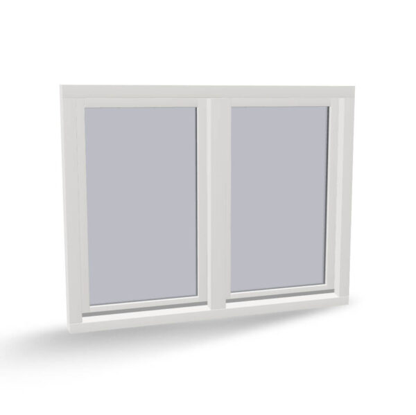 Houten raamkozijn met 2 draaikiepramen, binnendraaiend