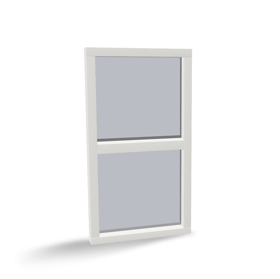 Houten vast kozijn 2-vaks boven elkaar - verticaal